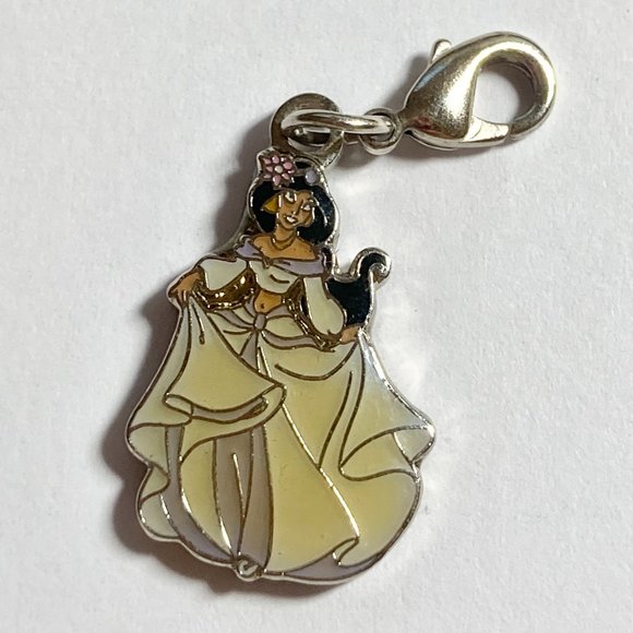 Vintage Disney Princess Jasmine Clip On Charm Aladdin Zipper Pull Purse Signed - Picture 3 of 7